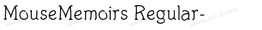MouseMemoirs Regular字体转换